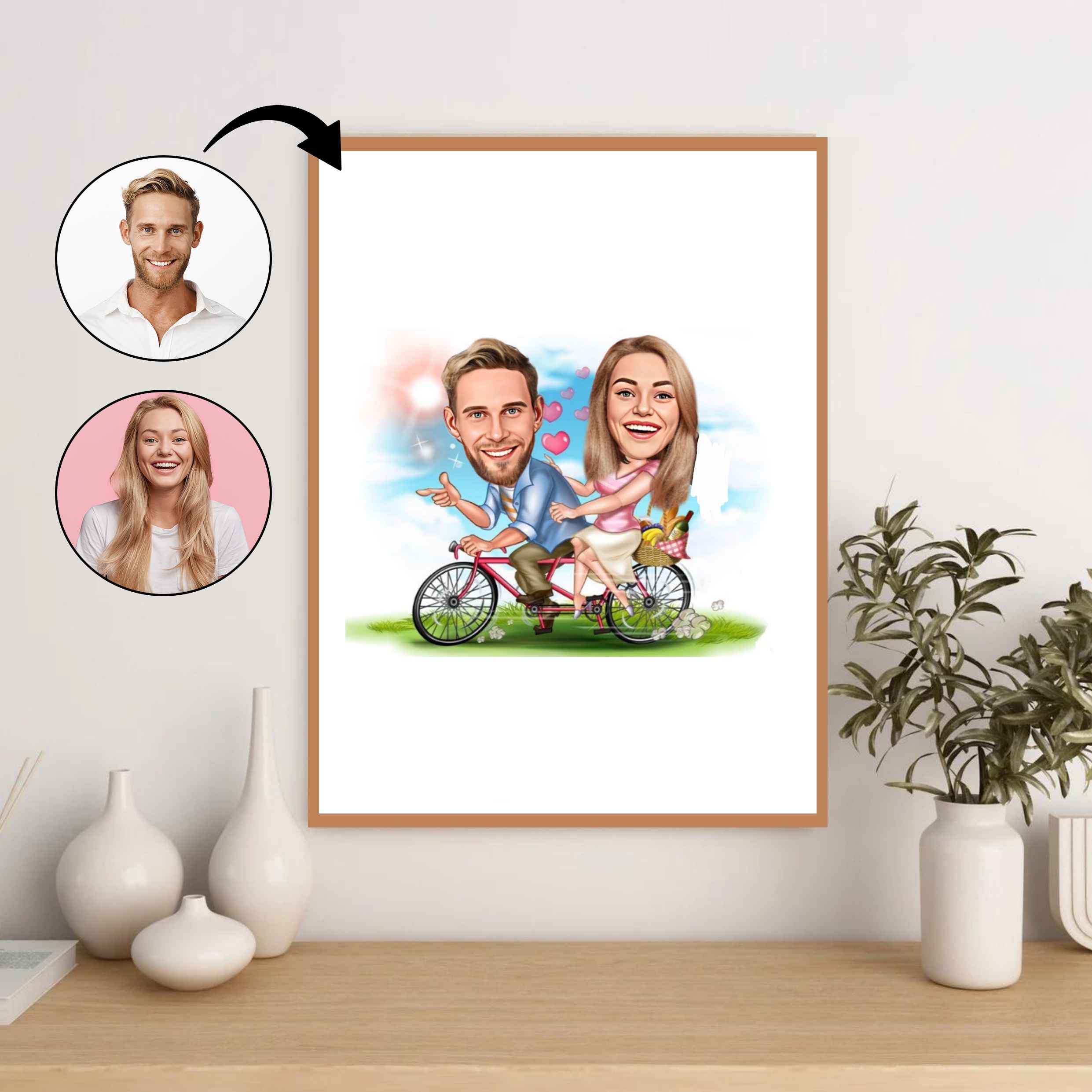 Par tema215 (2 personer) - karikaturtegning efter dine fotos - Just Karikatur