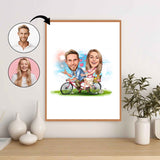 Par tema215 (2 personer) - karikaturtegning efter dine fotos - Just Karikatur