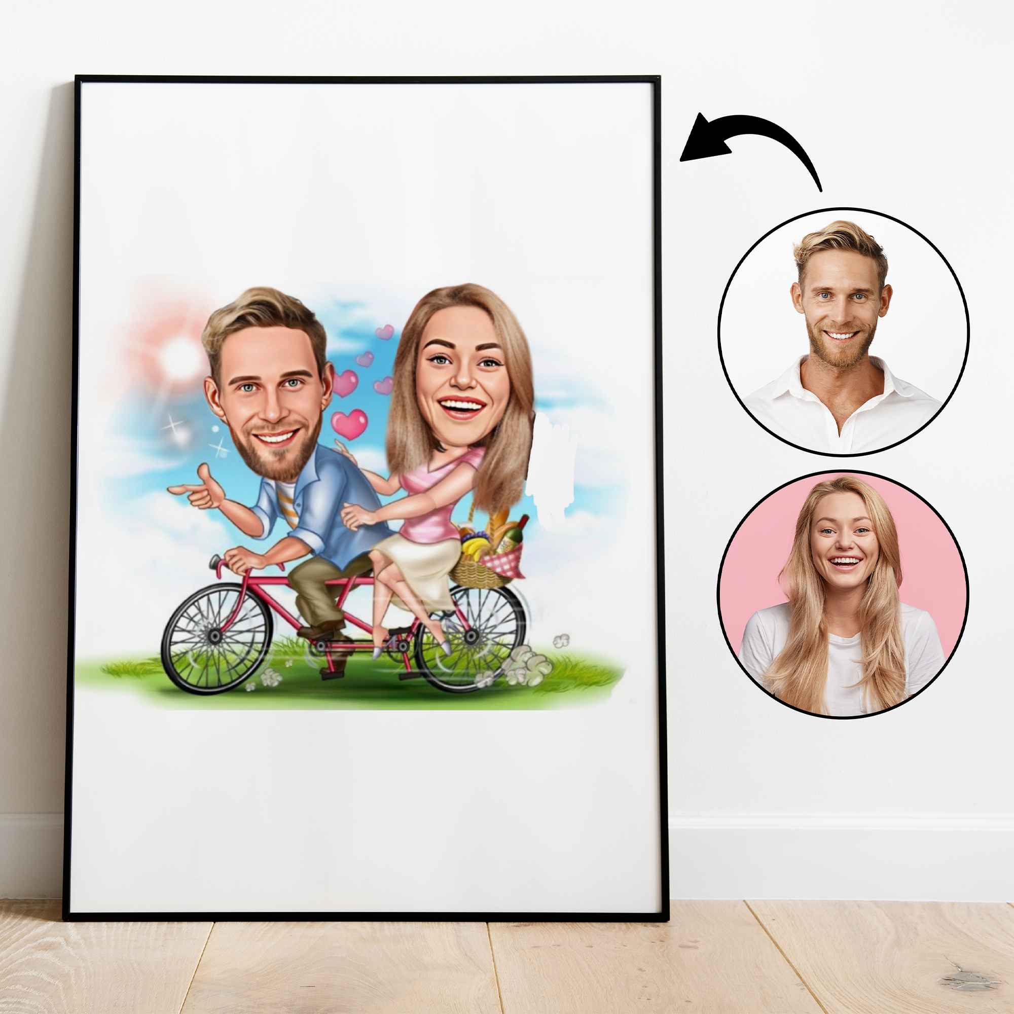 Par tema215 (2 personer) - karikaturtegning efter dine fotos - Just Karikatur