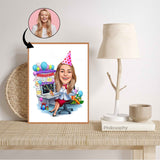 Jul tema7 (1 person) - karikaturtegning efter dine fotos - Just Karikatur