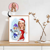 Jul tema3 (1 person) - karikaturtegning efter dine fotos - Just Karikatur