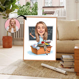 Lærer tema7 (1 person) - karikaturtegning efter dine fotos - Just Karikatur