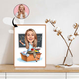 Lærer tema7 (1 person) - karikaturtegning efter dine fotos - Just Karikatur