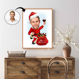 Jul tema10 (1 person) - karikaturtegning efter dine fotos - Just Karikatur