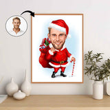 Jul tema15 (1 person) - karikaturtegning efter dine fotos - Just Karikatur