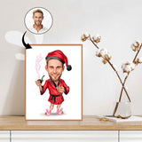 Jul tema19 (1 person) - karikaturtegning efter dine fotos - Just Karikatur