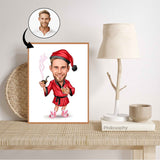 Jul tema19 (1 person) - karikaturtegning efter dine fotos - Just Karikatur