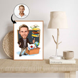 Lærer tema8 (1 person) - karikaturtegning efter dine fotos - Just Karikatur