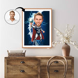 Superhelt tema28 (1 person) - karikaturtegning efter dine fotos - Just Karikatur