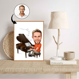 Musik & Dans tema20 (1 person) - karikaturtegning efter dine fotos - Just Karikatur