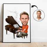 Musik & Dans tema20 (1 person) - karikaturtegning efter dine fotos - Just Karikatur