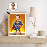 Superhelt tema32 (1 person) - karikaturtegning efter dine fotos - Just Karikatur