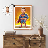 Superhelt tema32 (1 person) - karikaturtegning efter dine fotos - Just Karikatur