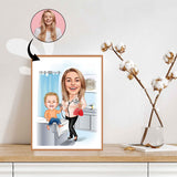 Medicinsk tema13 (1 person) - karikaturtegning efter dine fotos - Just Karikatur