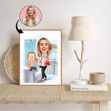 Medicinsk tema13 (1 person) - karikaturtegning efter dine fotos - Just Karikatur