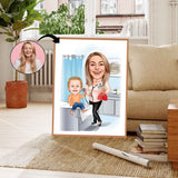 Medicinsk tema13 (1 person) - karikaturtegning efter dine fotos - Just Karikatur