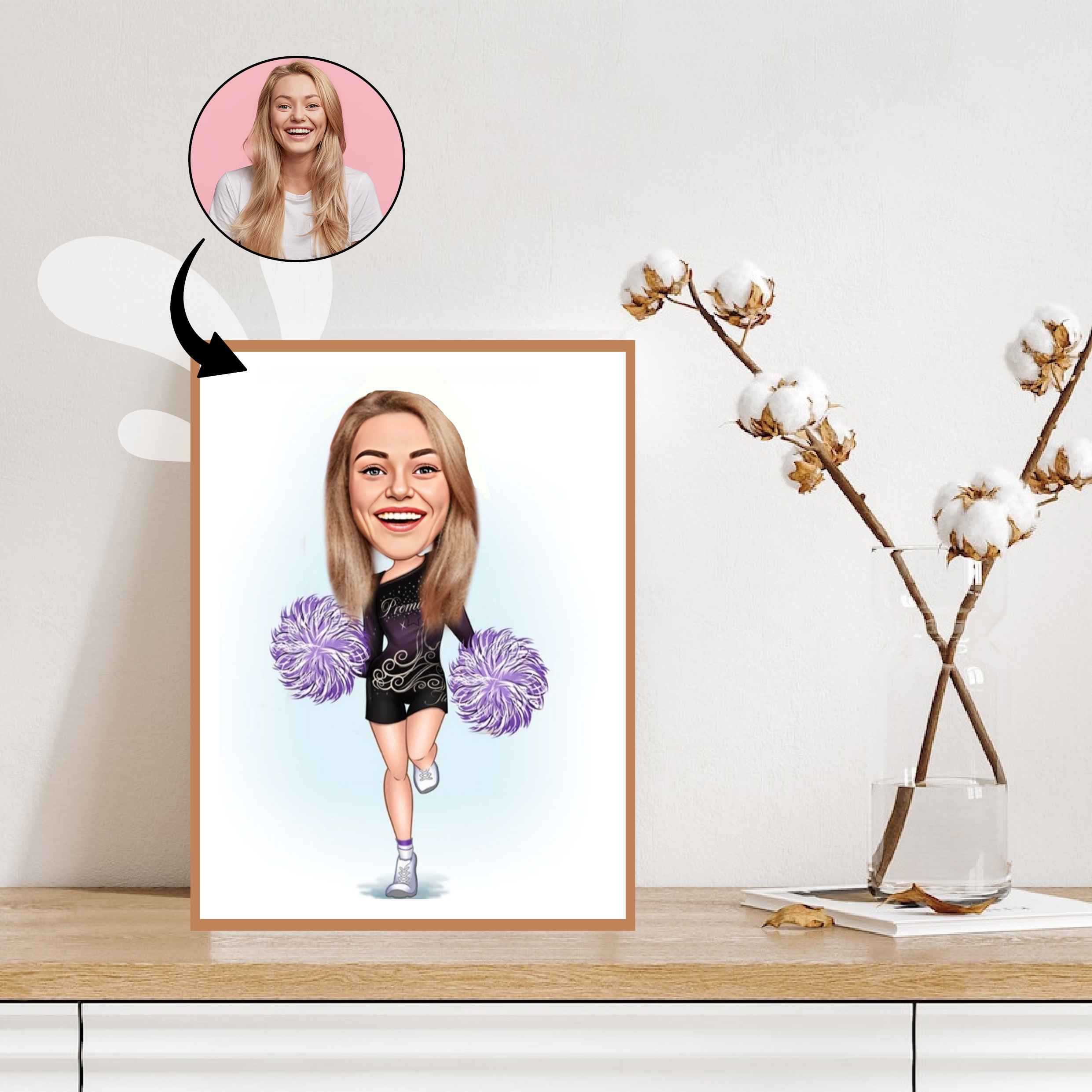 Musik & Dans tema1 (1 person) - karikaturtegning efter dine fotos - Just Karikatur