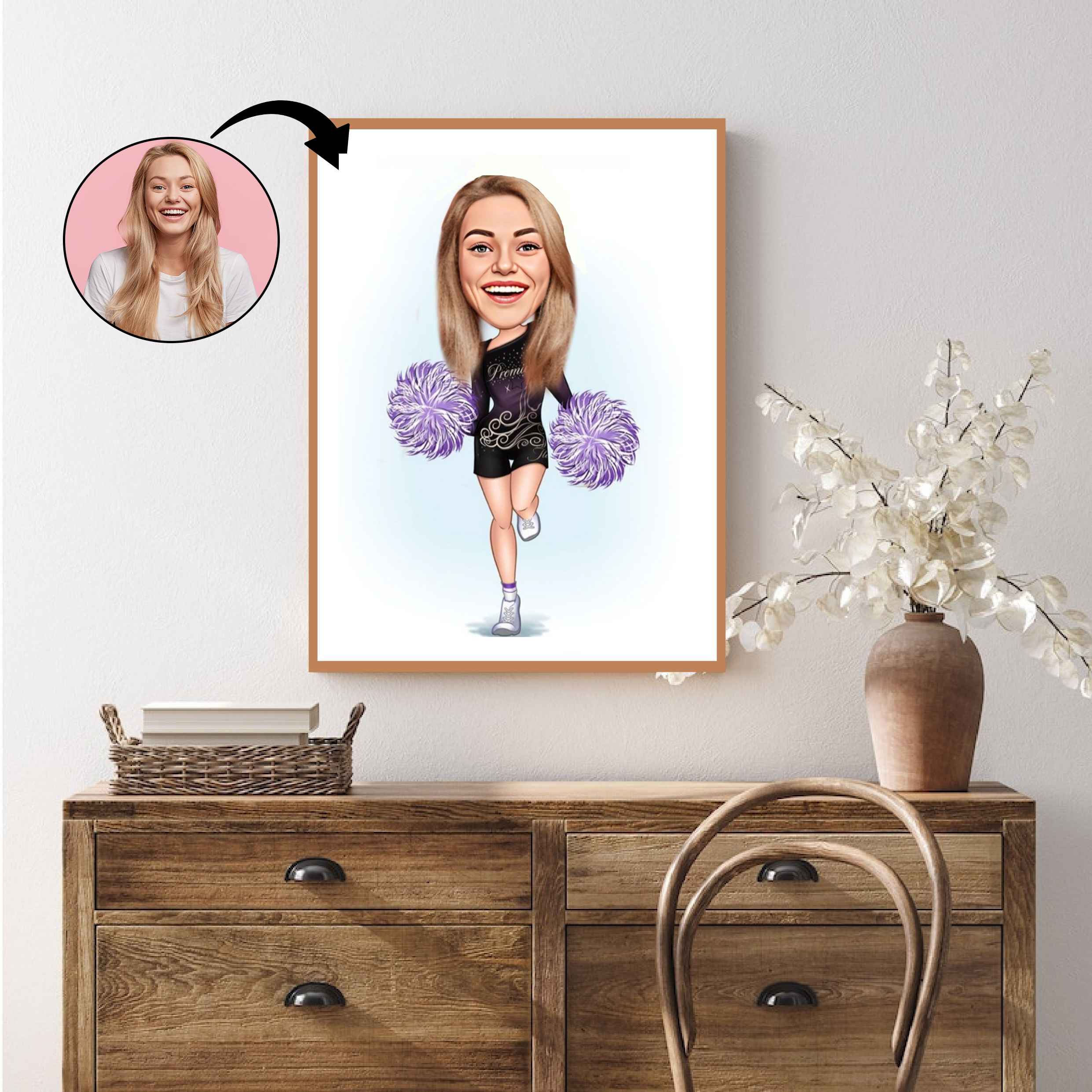 Musik & Dans tema1 (1 person) - karikaturtegning efter dine fotos - Just Karikatur