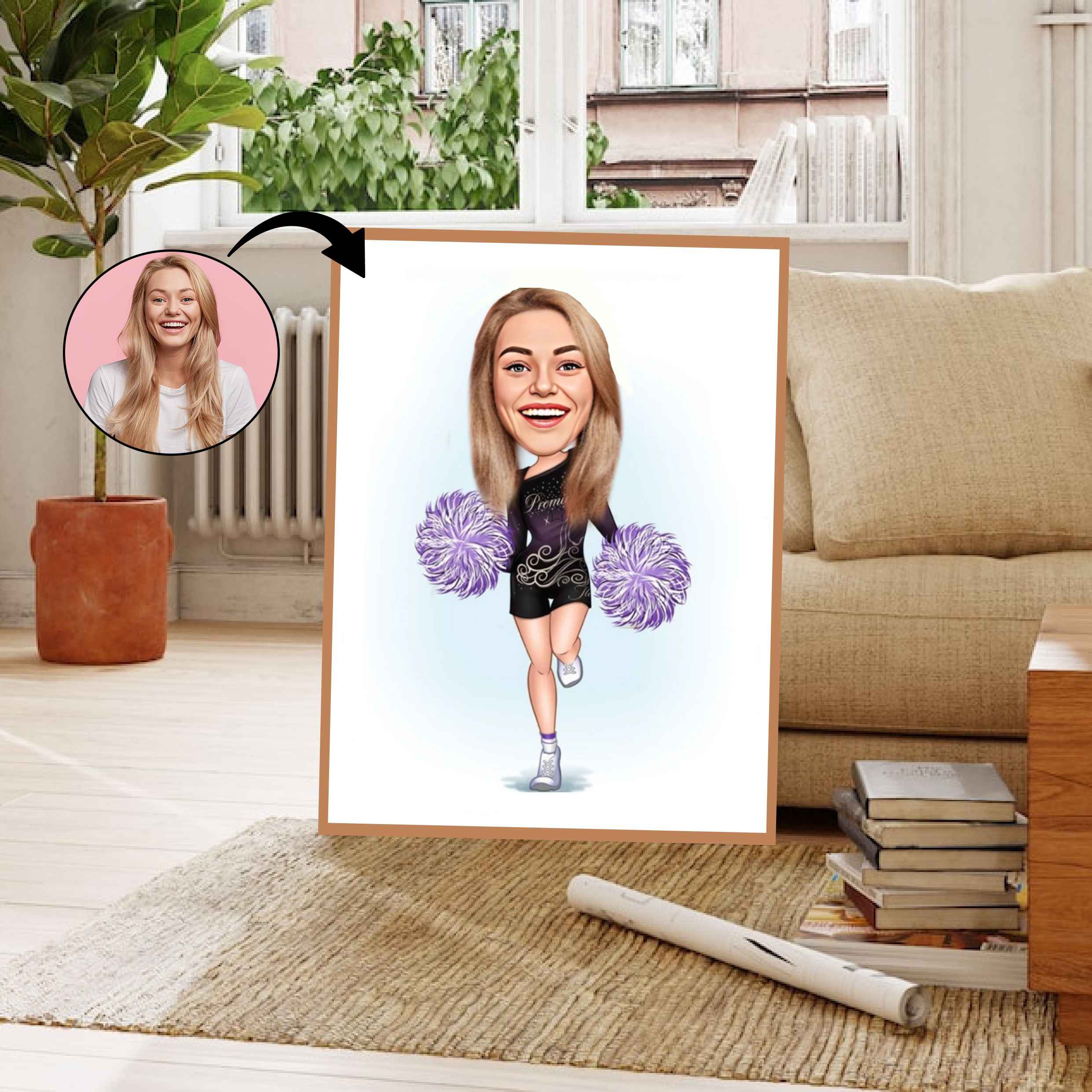 Musik & Dans tema1 (1 person) - karikaturtegning efter dine fotos - Just Karikatur