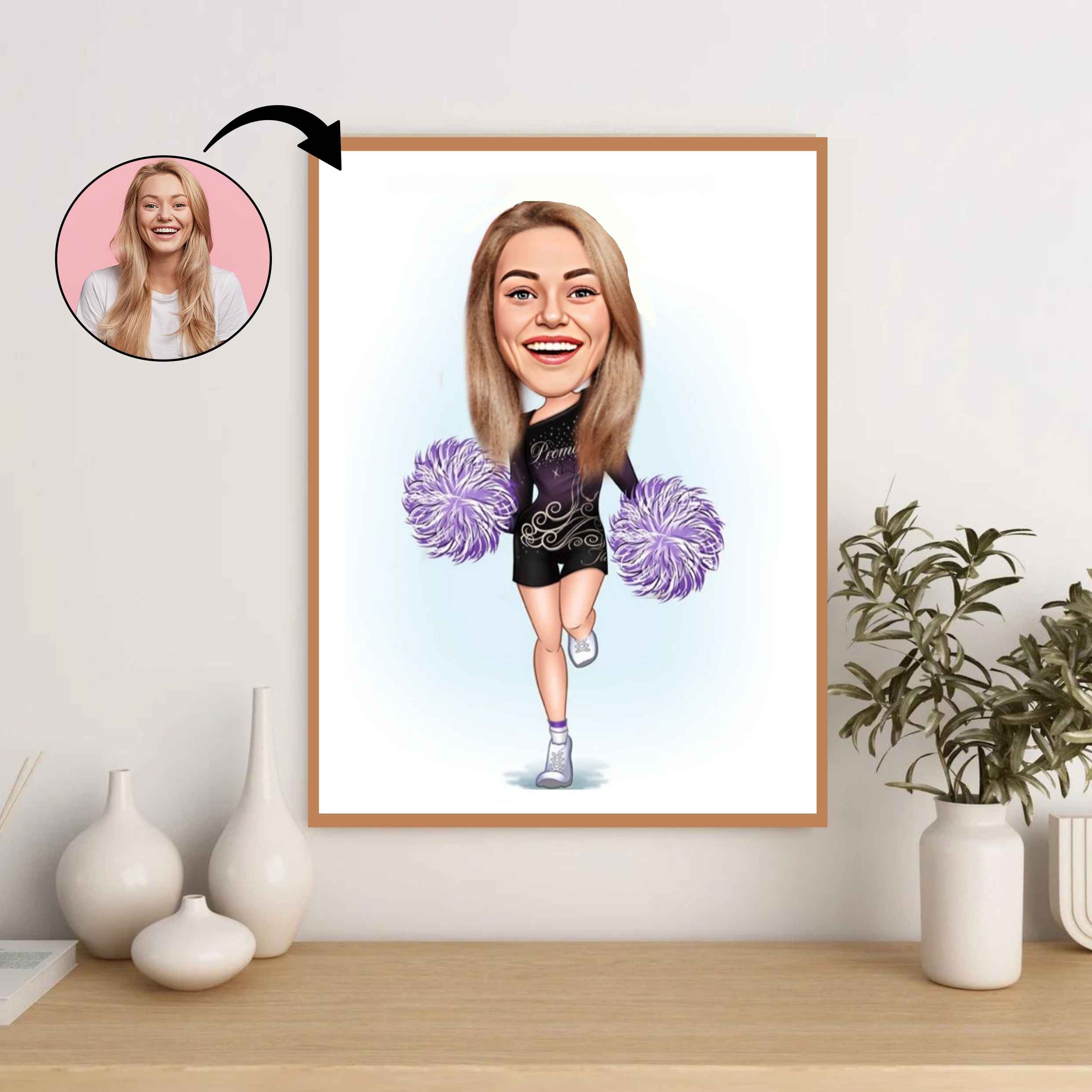 Musik & Dans tema1 (1 person) - karikaturtegning efter dine fotos - Just Karikatur