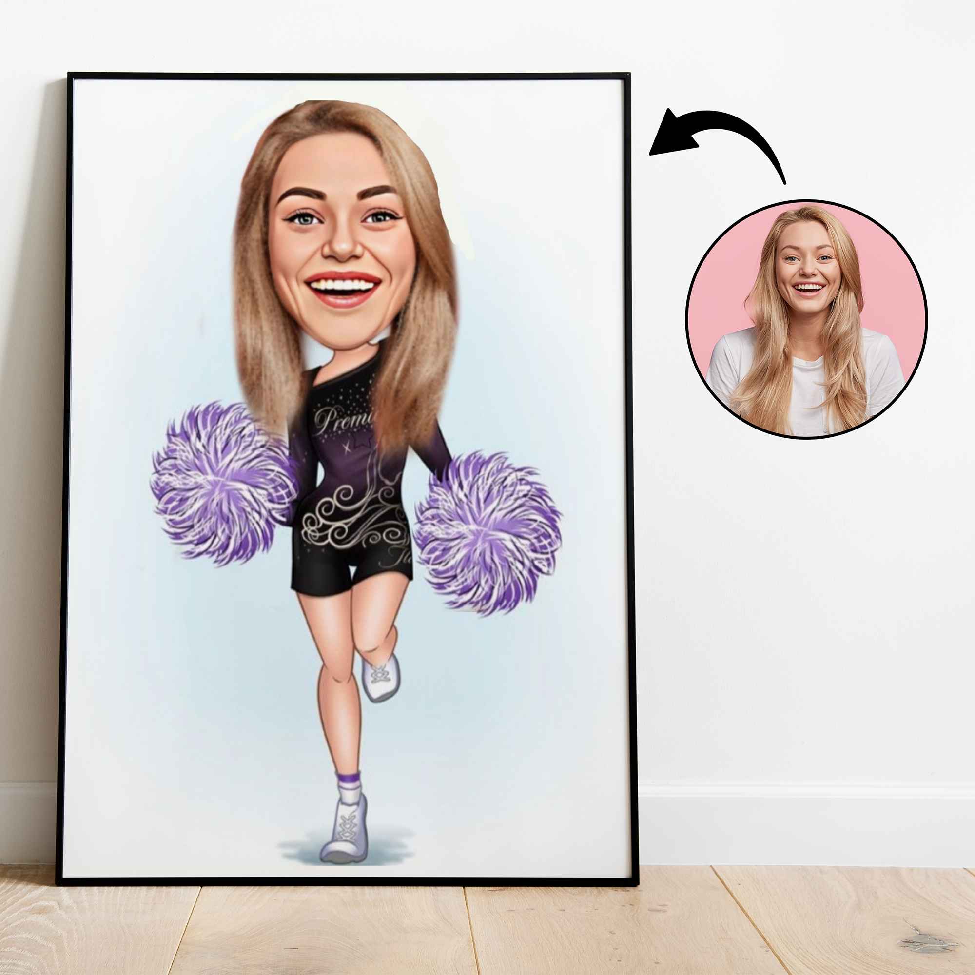 Musik & Dans tema1 (1 person) - karikaturtegning efter dine fotos - Just Karikatur