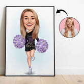 Musik & Dans tema1 (1 person) - karikaturtegning efter dine fotos - Just Karikatur