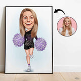 Musik & Dans tema1 (1 person) - karikaturtegning efter dine fotos - Just Karikatur