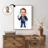 Håndværker tema2 (1 person) - karikaturtegning efter dine fotos - Just Karikatur