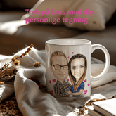 Krus med tryk af din tegning - Just Karikatur