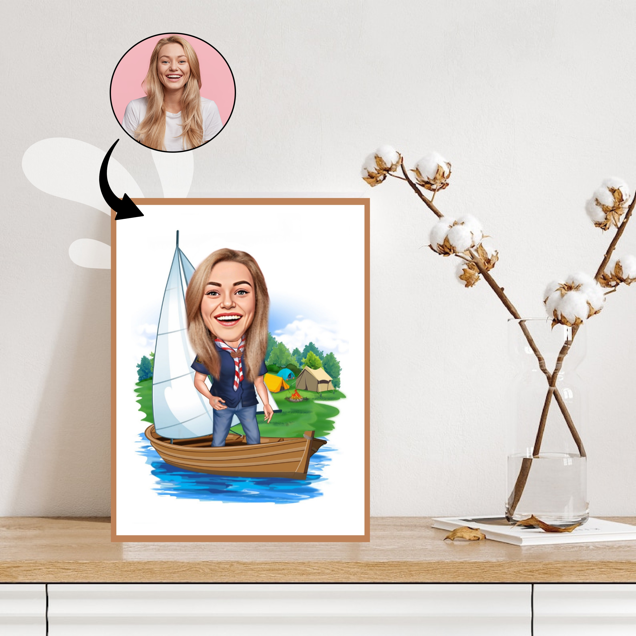 Arbejde & Erhverv tema15 (1 person) - karikaturtegning efter dine fotos - Just Karikatur