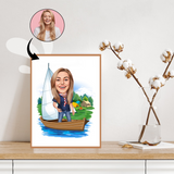 Arbejde & Erhverv tema15 (1 person) - karikaturtegning efter dine fotos - Just Karikatur