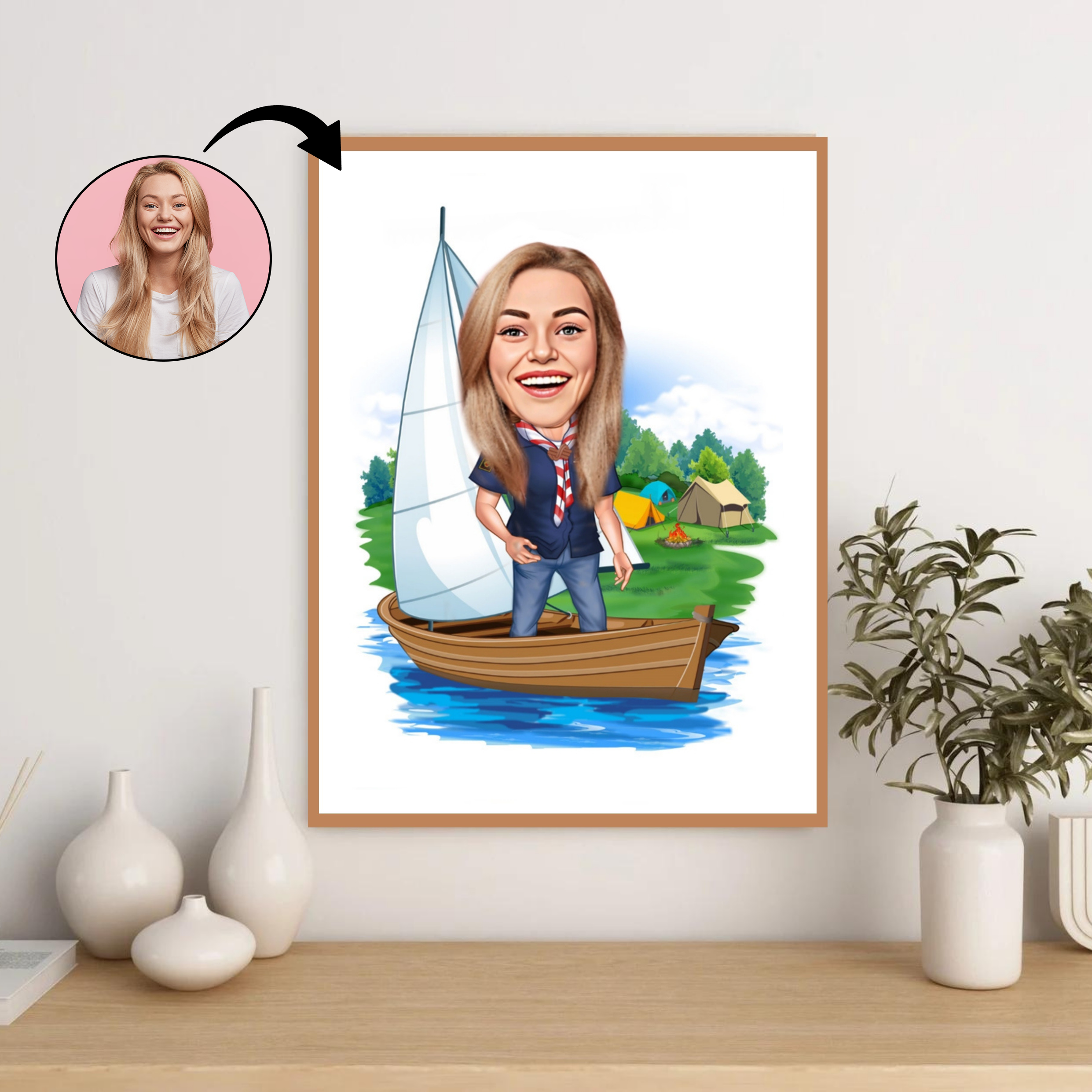 Arbejde & Erhverv tema15 (1 person) - karikaturtegning efter dine fotos - Just Karikatur