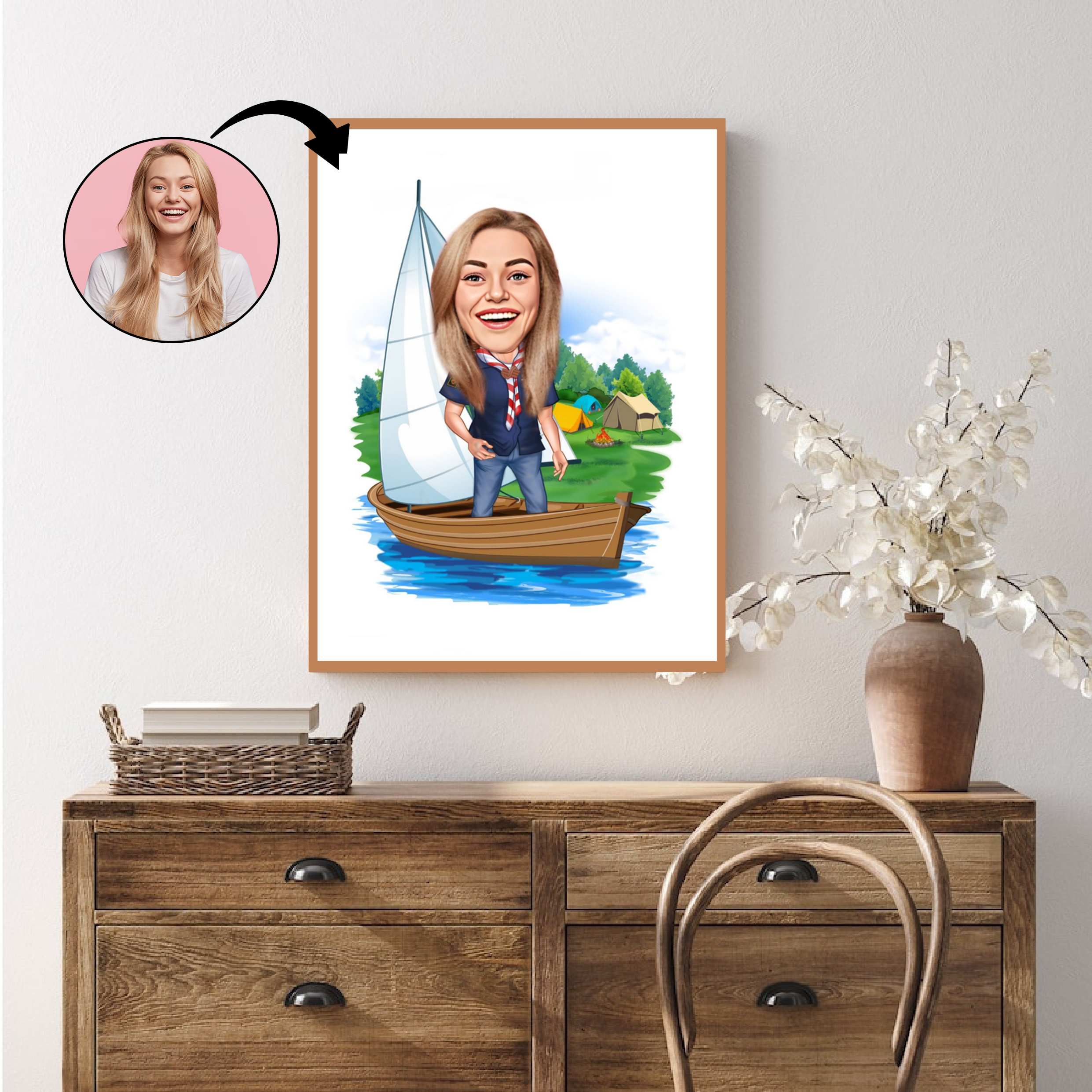 Arbejde & Erhverv tema15 (1 person) - karikaturtegning efter dine fotos - Just Karikatur