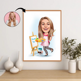 Arbejde & Erhverv tema19 (1 person) - karikaturtegning efter dine fotos - Just Karikatur