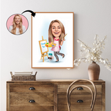 Arbejde & Erhverv tema19 (1 person) - karikaturtegning efter dine fotos - Just Karikatur