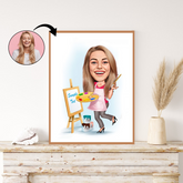 Arbejde & Erhverv tema19 (1 person) - karikaturtegning efter dine fotos - Just Karikatur