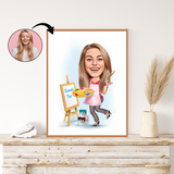 Arbejde & Erhverv tema19 (1 person) - karikaturtegning efter dine fotos - Just Karikatur