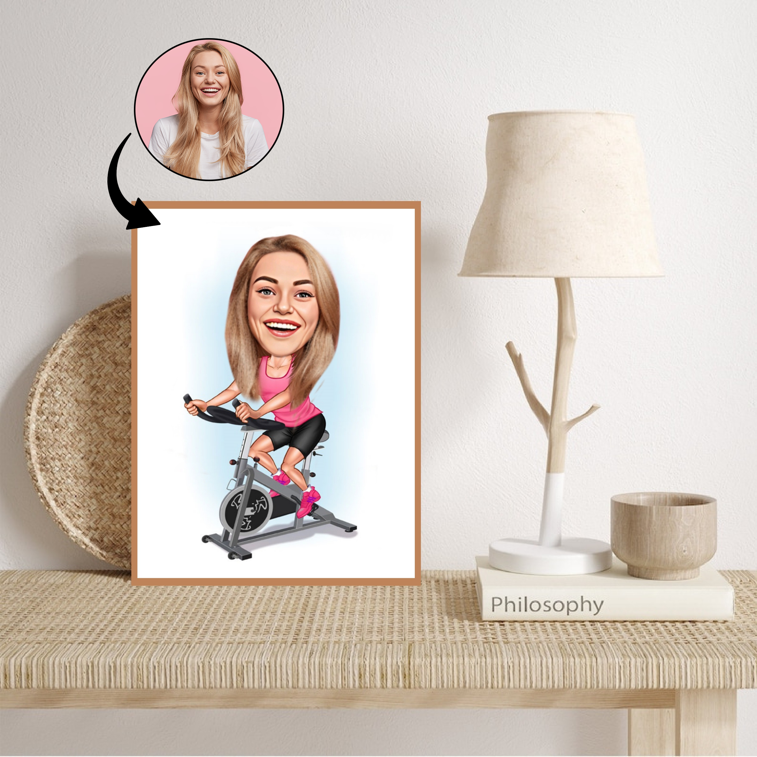 Sports tema37 (1 person) - karikaturtegning efter dine fotos - Just Karikatur