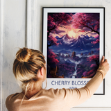 Cherry Blossom Japan plakat - 4 - Just Karikatur