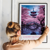 Cherry Blossom Japan plakat - 1 - Just Karikatur