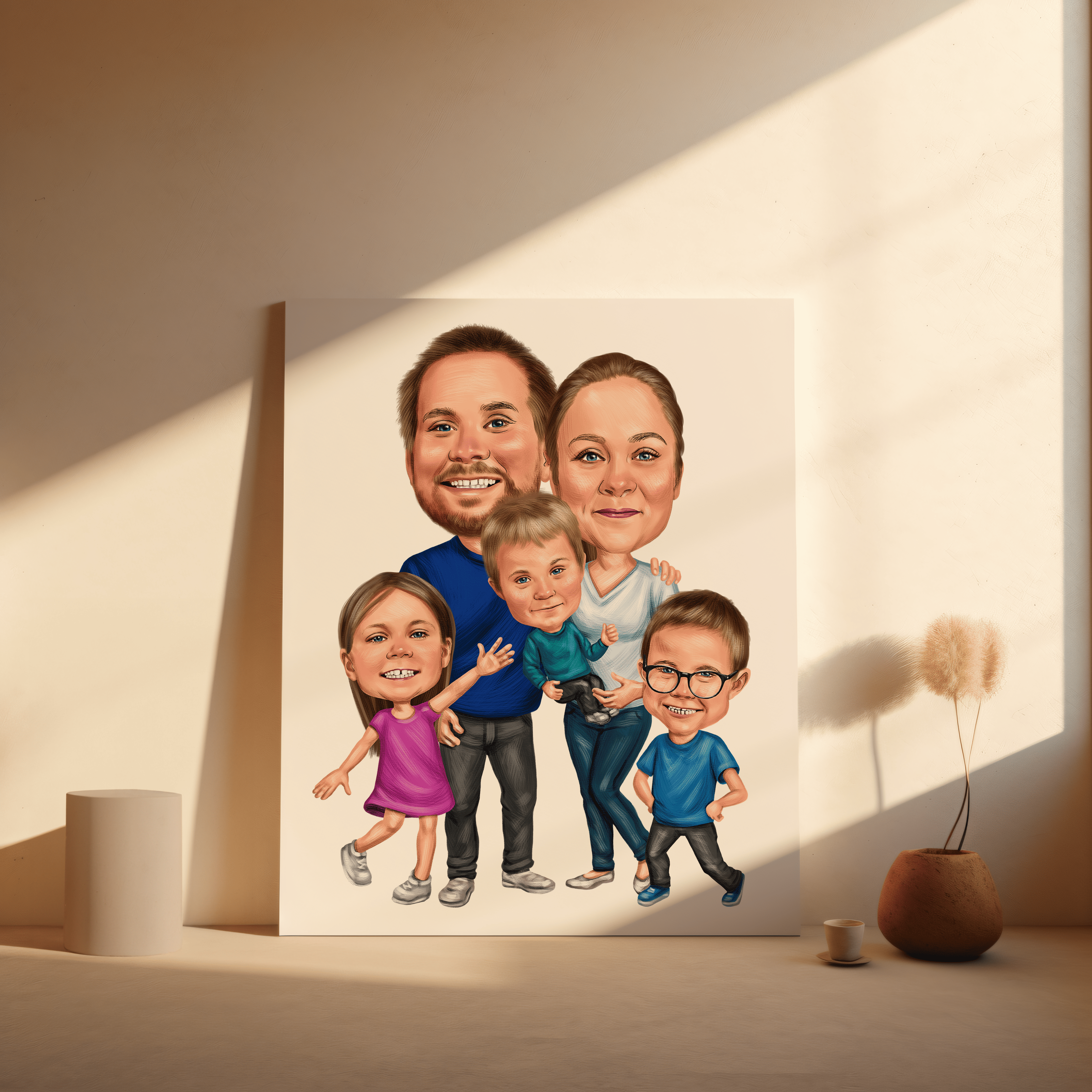 Lærredstryk med din personlige tegning - Just Karikatur