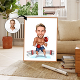 Sports tema49 (1 person) - karikaturtegning efter dine fotos - Just Karikatur