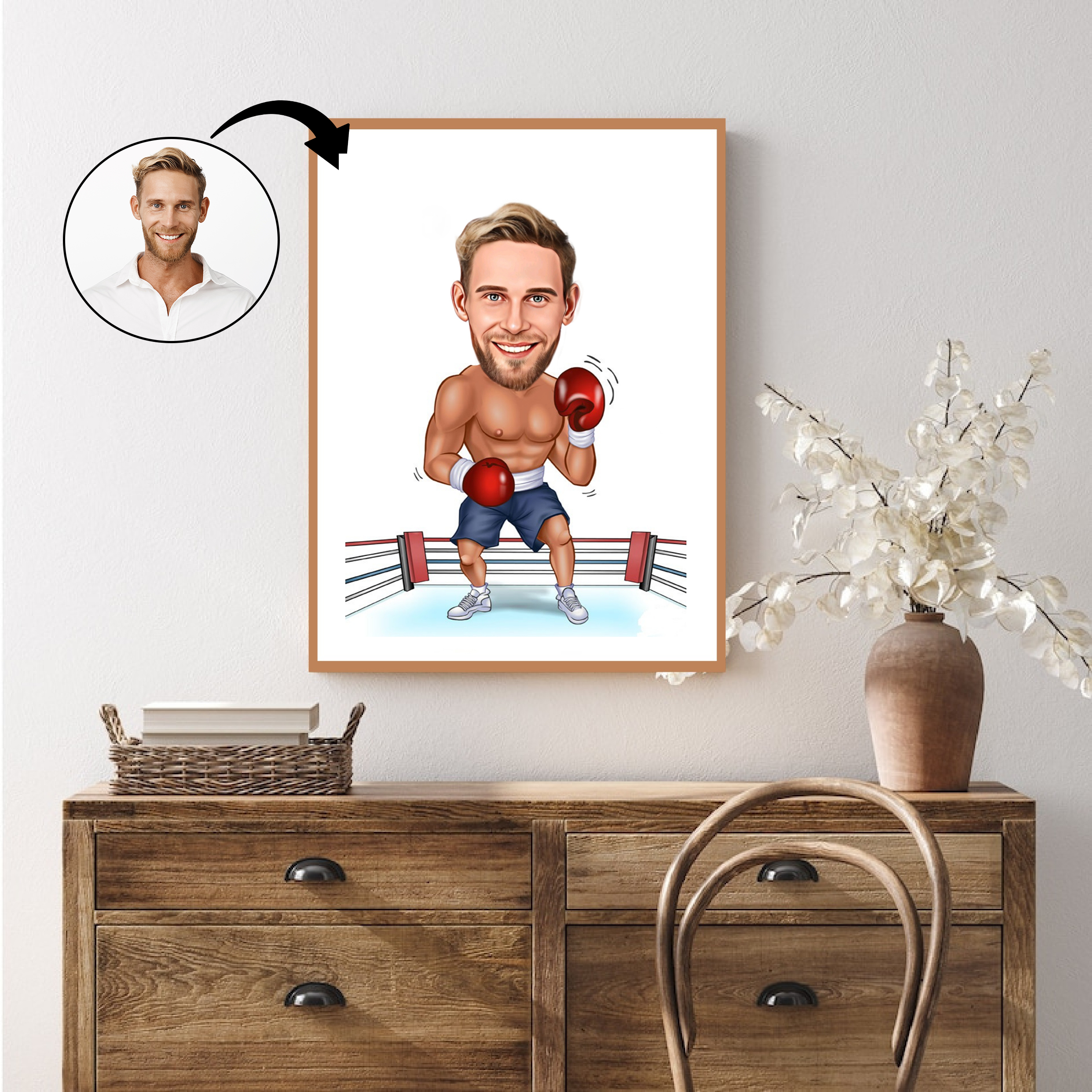 Sports tema49 (1 person) - karikaturtegning efter dine fotos - Just Karikatur