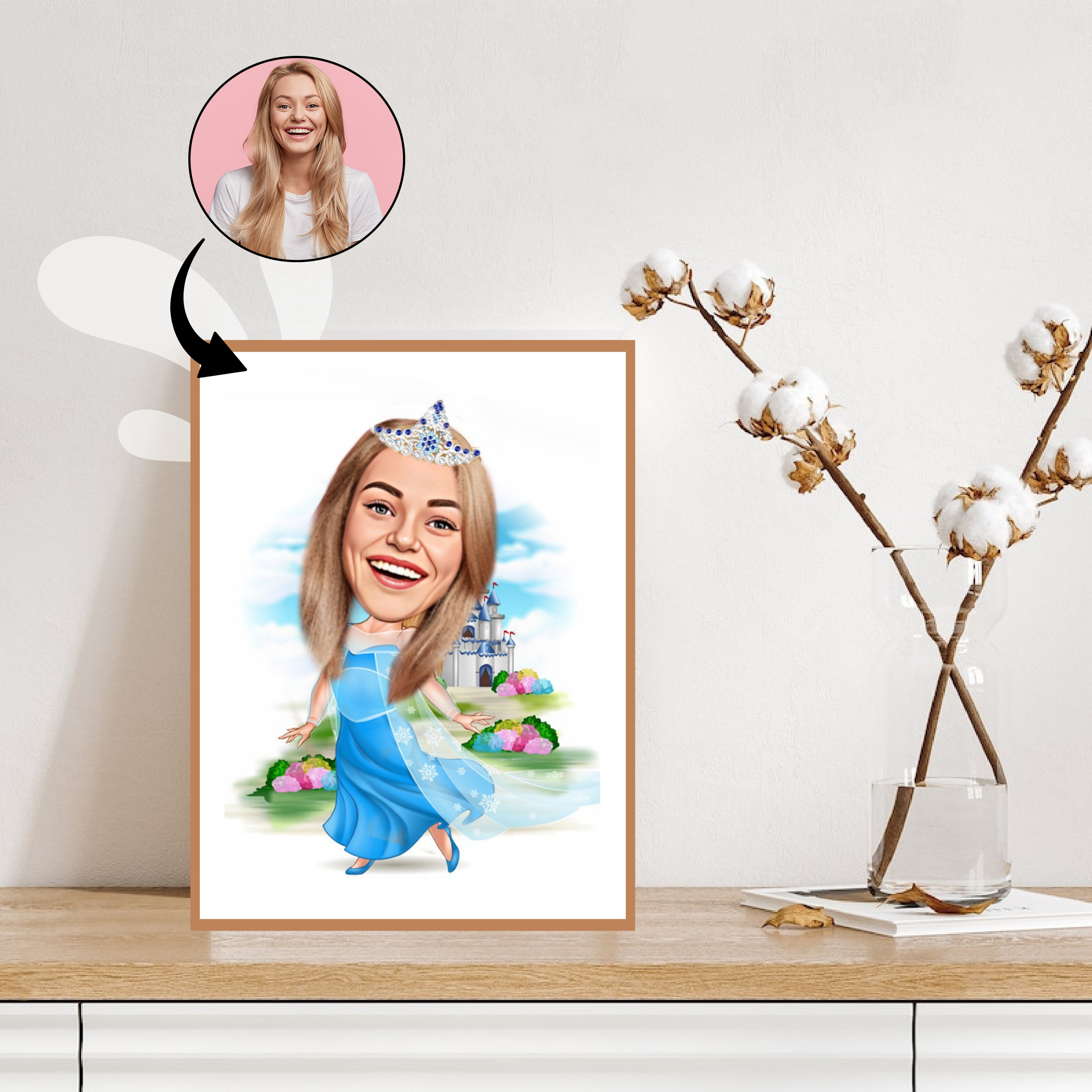 Børn tema18 (1 person) - karikaturtegning efter dine fotos - Just Karikatur