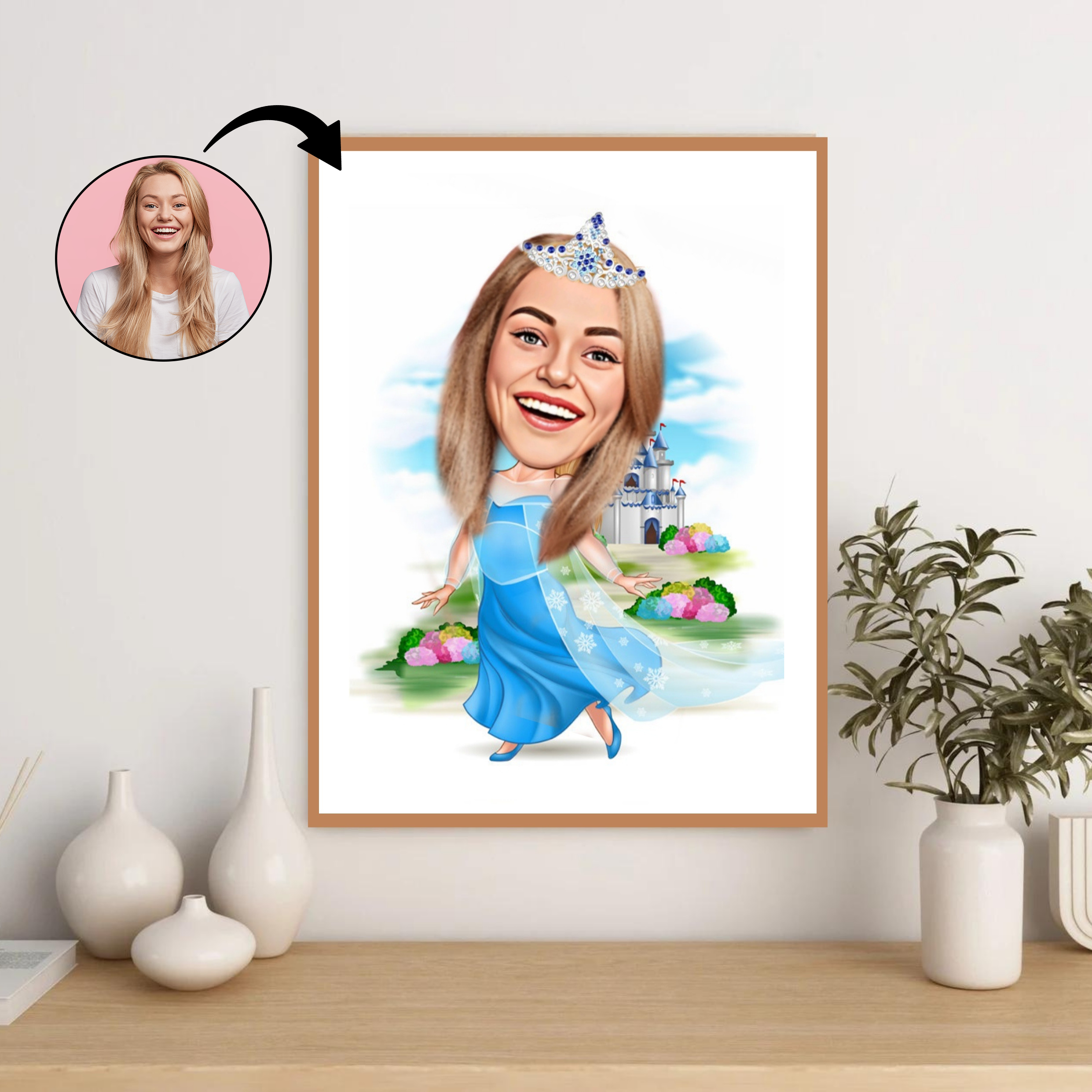 Børn tema18 (1 person) - karikaturtegning efter dine fotos - Just Karikatur