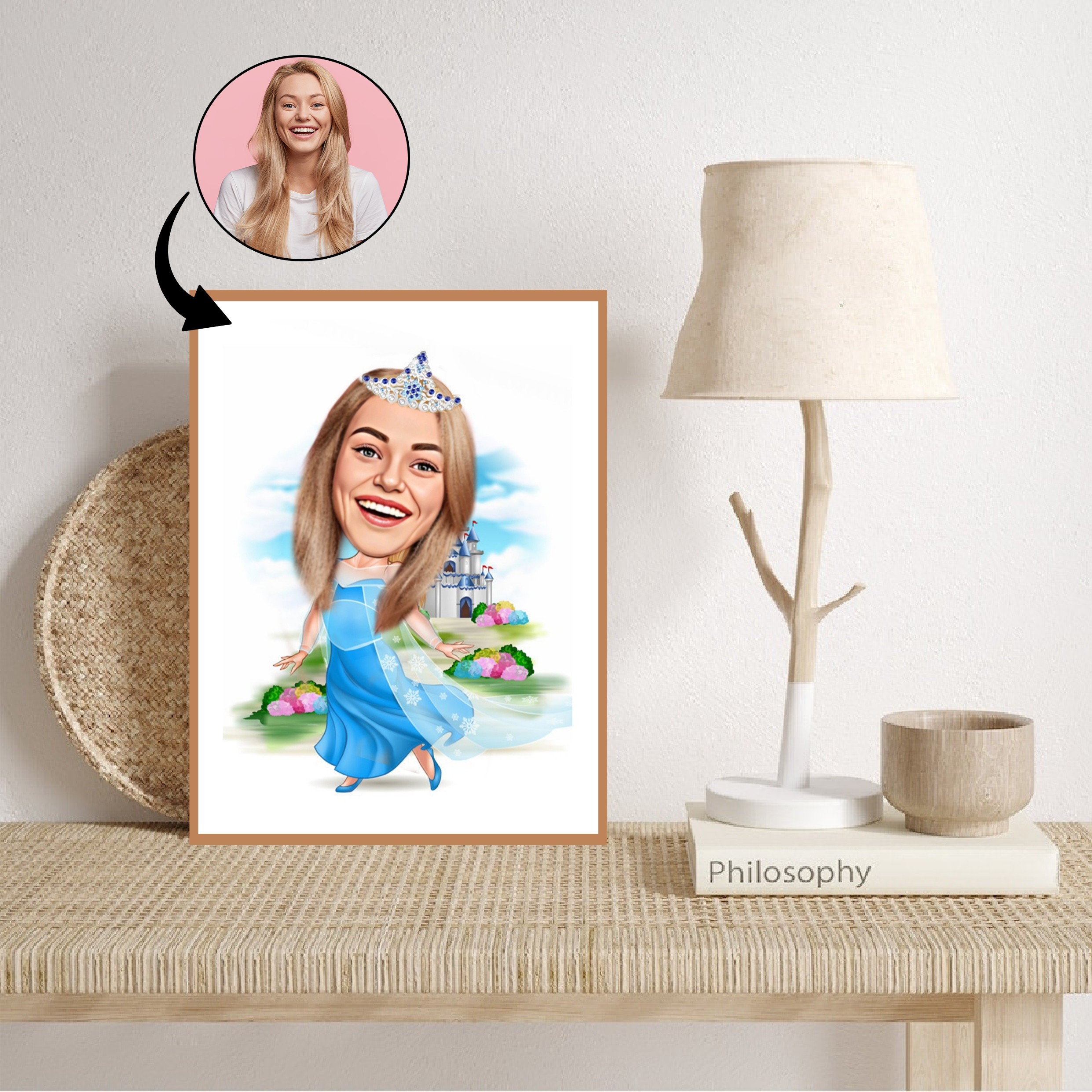 Børn tema18 (1 person) - karikaturtegning efter dine fotos - Just Karikatur