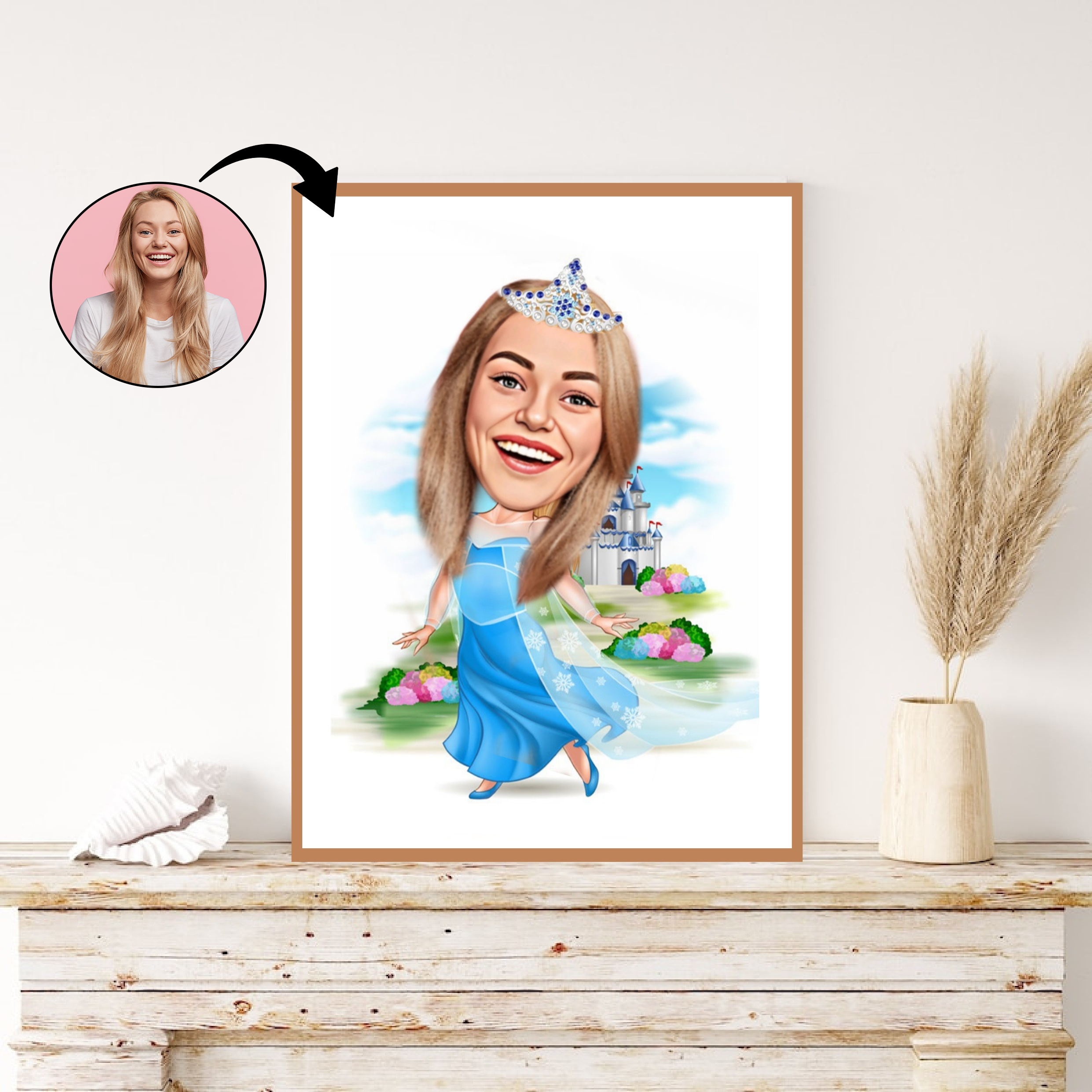 Børn tema18 (1 person) - karikaturtegning efter dine fotos - Just Karikatur