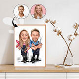 Par tema68 (2 personer) - karikaturtegning efter dine fotos - Just Karikatur