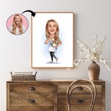 Kok tema3 (1 person) - karikaturtegning efter dine fotos - Just Karikatur