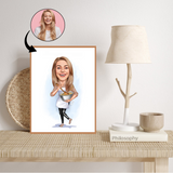 Kok tema3 (1 person) - karikaturtegning efter dine fotos - Just Karikatur